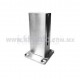 SOPORTE A PISO PARA BARANDAL DOBLE DE AC. INOXIDABLE