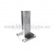 SOPORTE A PISO PARA BARANDAL SENCILLO DE AC. INOXIDABLE