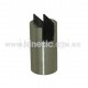 STAINLESS STEEL FRAMELESS GLASS SPIGOT 102 X 63.5 MM DIAM. CR. 12.7 MM