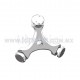 CONECTOR VITRINA ALUMINIO 3 ENTRADAS C/CHAPETON ( N.M )