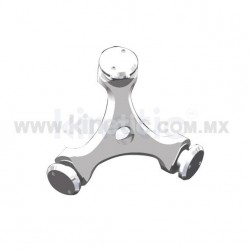 CONECTOR VITRINA ALUMINIO 3 ENTRADAS C/CHAPETON ( N.M )