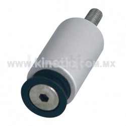 ESPACIADOR ALUMINIO 32 X 25 MM CON TORNILLO CÓNICO Y CASQ.