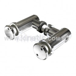 STAINLESS STEEL SUPPORT ANGLE DOUBLE FIN 12.7 MM WITH BUTTON HEAD 32 MM DIAMETER
