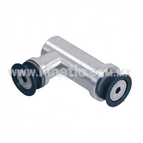 STAINLESS STEEL ARTICULATED BRACKET GLASS-TO-GLASS 90°