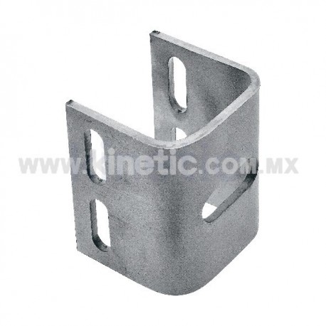 STAINLESS STEEL ADJUSTING U-BRACKET SANDBLAST FINISH FOR TUBE TO POLE CONNECTION