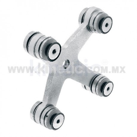 ARAÑA ALUMINIO 128MM 4 BRAZOS CON CONECTOR COJIN