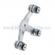 STAINLESS STEEL SPIDER FITTING 128MM 3 WAY WITH CUSHION