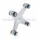 ALUMINUM SPIDER FITTING 170MM 4 WAY WITH CUSHION