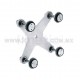 ALUMINUM SPIDER FITTING 170MM 4 WAY, WITH 1/2