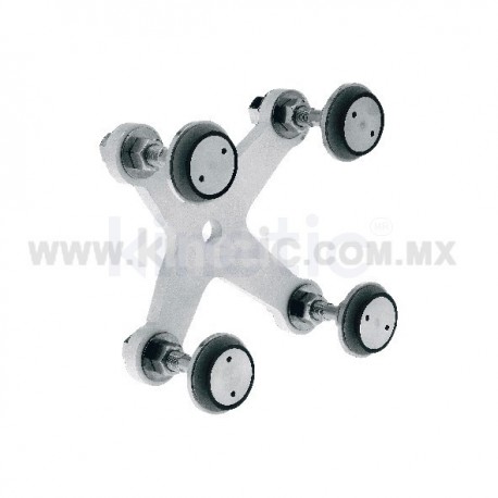 ALUMINUM SPIDER FITTING 128MM 4 WAY, WITH 1/2