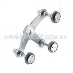 ARAÑA INOX 128 MM 3 BRAZOS CON ROTULAS VASTAGO 1/2