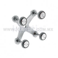 ARAÑA INOX 128 MM 4 BR CON ROTULAS VASTAGO 1/2