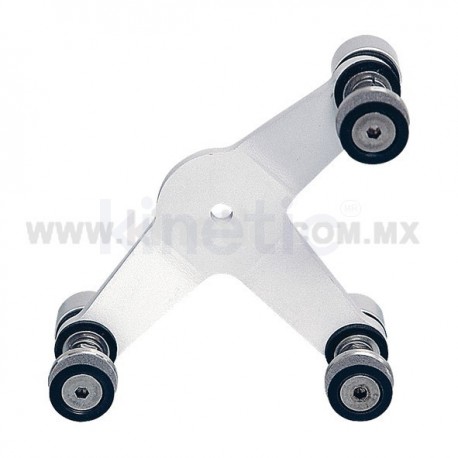ALUMINUM INTERIORSPIDER FITTING 128MM 3 WAY WITH ALLEN BOLT