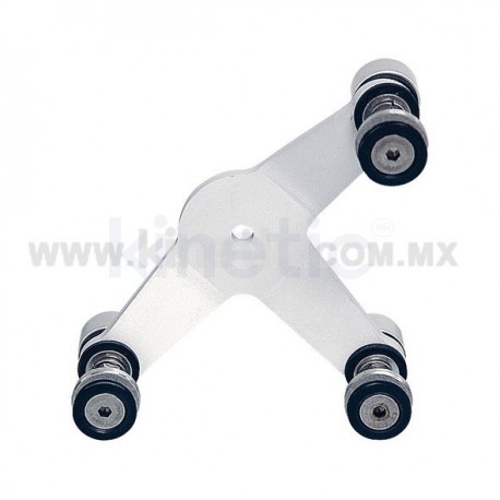 ALUMINUM INTERIOR SPIDER FITTING 128MM 3 WAY WITH FLAT HEAD