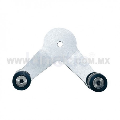 ALUMINUM INTERIOR SPIDER FITTING 128MM 2 WAY WITH FLAT HEAD