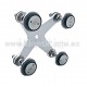 ALUMINUM INTERIOR SPIDER FITTING 128MM 4 WAY WITH 1/2
