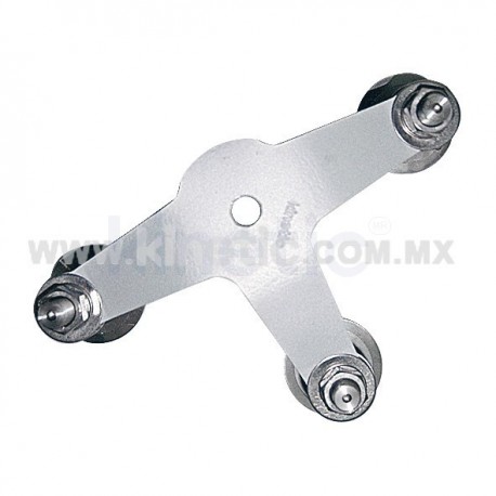 ALUMINUM INTERIOR SPIDER FITTING 128MM 3 WAY WITH 1/2