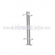 ALUMINUM HANDRAIL 750MM WITH STAINLESS STEEL ANGLE SUPPORT, DOUBLE