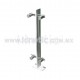 ALUMINUM HANDRAIL 850MM WITH OPENING AND DOUBLE ADJUSTABLE STAINLESS STEEL SUPPORT (CENTER)