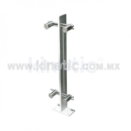 ALUMINUM HANDRAIL 850MM WITH OPENING AND DOUBLE ADJUSTABLE STAINLESS STEEL SUPPORT (CENTER)