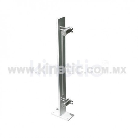 ALUMINUM HANDRAIL 850MM WITH OPENING AND SINGLE ADJUSTABLE STAINLESS STEEL SUPPORT (RIGHT)
