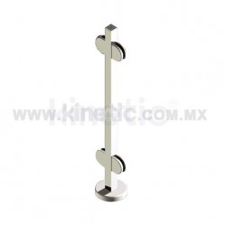 BARANDAL ACERO INOXIDABLE 855 MM TUBO CUADRADO CON CLAMP DOBLE