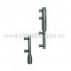 STAINLESS STEEL PIVOT POLE 2 PIECES TO LINTEL WITH BUTTON HEAD (GERMAN DORMA)