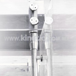 STAINLESS STEEL PIVOT POLE TO LINTEL 2.10 M. WITH BUTTON HEAD (GERMAN DORMA)