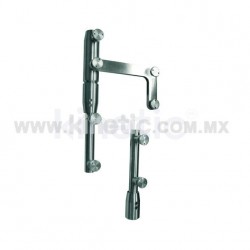 STAINLESS STEEL PIVOT POLE 2 PIECES TO LINTEL WITH BUTTON HEAD AND SIDE PLATE (MAB)