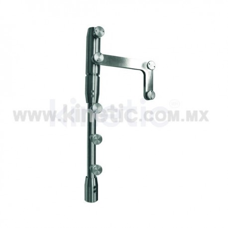 STAINLESS STEEL PIVOT POLE TO LINTEL 2.10 M WITH BUTTON HEAD AND SIDE PLATE (MAB)