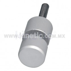 ALUMINUM GLASS STANDOFF 32 X 25 MM WITH BUTTON END