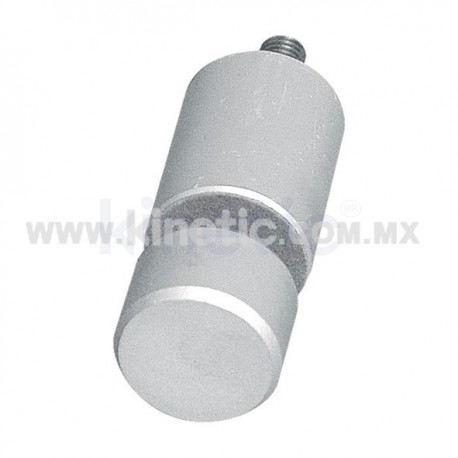 ALUMINUM GLASS STANDOFF 32 X 44 MM WITH BUTTON END